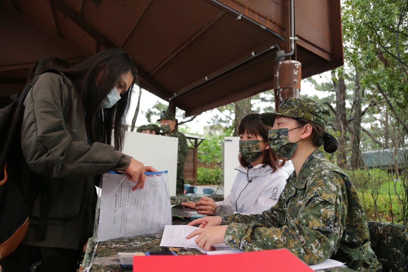 The first group of female conscripts reported on time and as ordered yesterday morning.