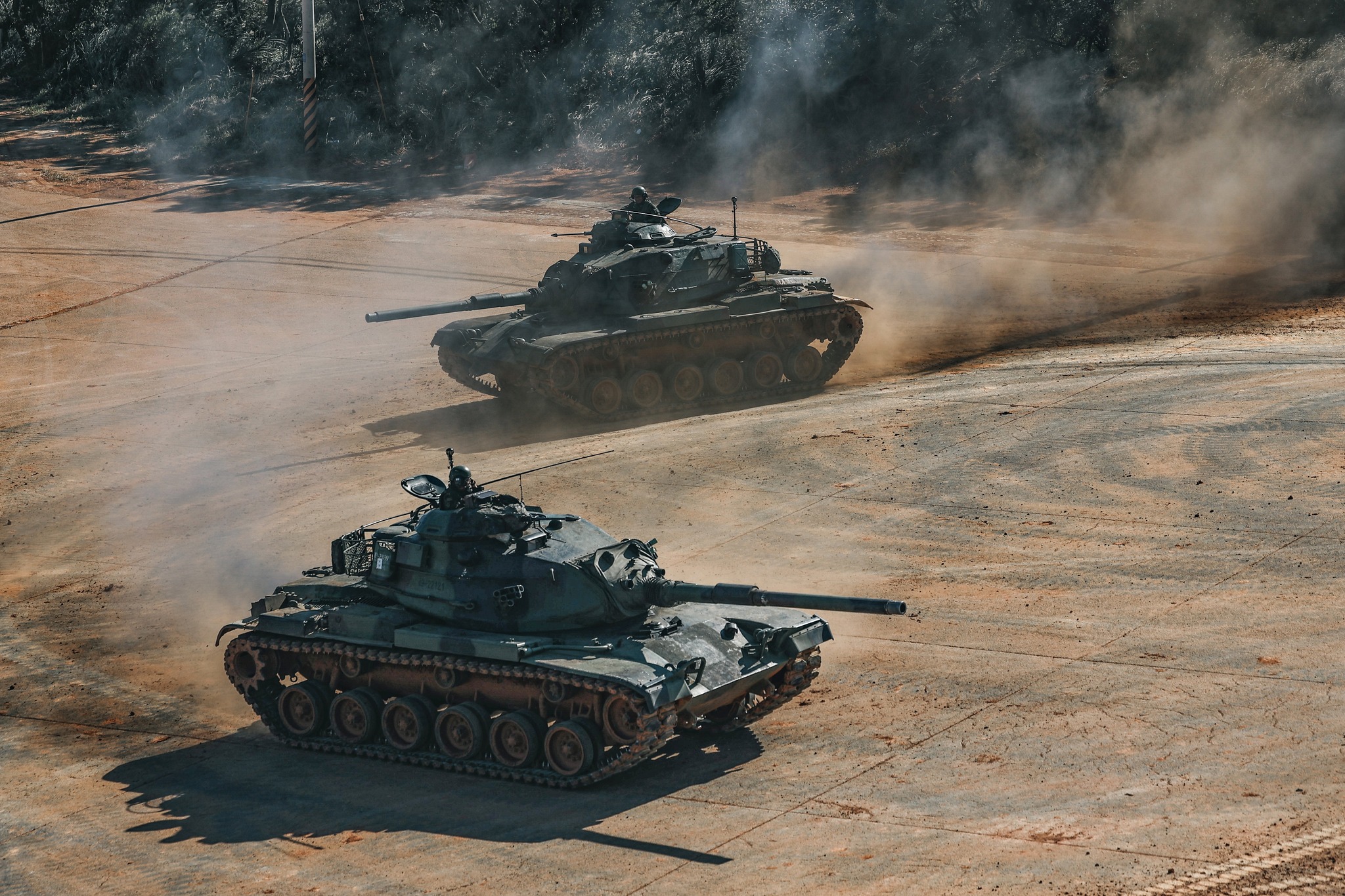 M60A3戰車實施戰術機動